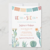 Invitation He-Esta She-ESTA Baby shower de révélation de genr (Devant)