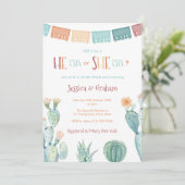 Invitation He-Esta She-ESTA Baby shower de révélation de genr (Debout devant)