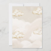 Invitation He Or She Boho Beige Clouds Gold Gender Reveal (Dos)