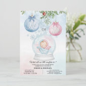 Invitation He or She? Festive Christmas Gender Reveal Party (Debout devant)