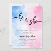 Invitation He or She Gender Reveal  (Devant)