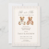 Invitation He or She What Will Baby Bear Be Gender Reveal (Devant)