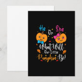 Invitation He Or She What Will Our Little Pumpkin Be Thanksgi (Devant / Derrière)