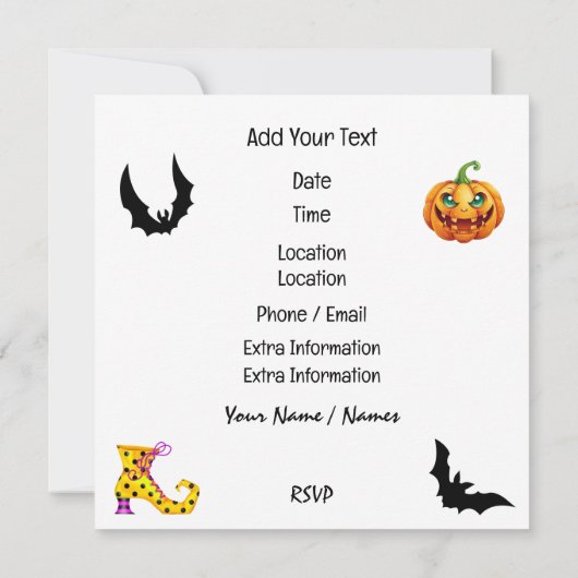 Invitation Hé sorcières ! (Dos)