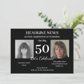 Invitation Headline News Journal 50e fête d'anniversaire de l (Debout devant)