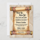 Invitation Hear Ye, Hear Ye! Medieval Royal Birthday (Devant)