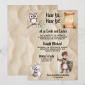 Invitation Hear Ye Medieval Renaissance Royal Birthday (Devant / Derrière)