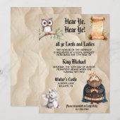 Invitation Hear Ye Medieval Renaissance Royal Birthday (Devant / Derrière)