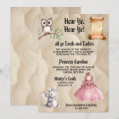 Invitation Hear Ye Medieval Renaissance Royal Birthday (Devant / Derrière)