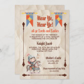 Invitation Hear Ye Medieval Renaissance Royal Birthday (Devant / Derrière)