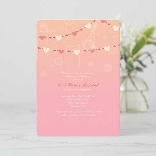 Invitation Heart Garland (Debout devant)