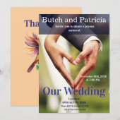 Invitation Heart In Hands (Devant / Derrière)