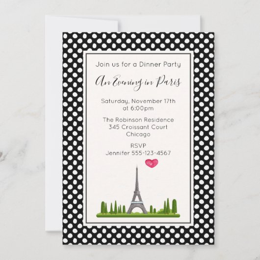 Invitation Heart Paris avec Dîner Tour Eiffel (Devant)