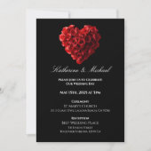 Invitation Heart Shaped Red Roses- (Devant)