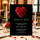 Invitation Heart Shaped Red Roses-