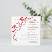 Invitation Heart trellis mariage musulman (Debout devant)