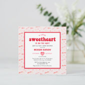 Invitation Heart Valentine's Day Février Baby shower (Debout devant)