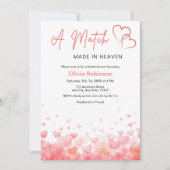 Invitation Hearts A Match Made in Heaven Bridal Shower  (Devant)