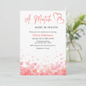Invitation Hearts A Match Made in Heaven Bridal Shower  (Debout devant)