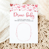 Invitation Hearts Valentine Baby shower Dessinez le jeu de bé