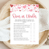 Invitation Hearts Valentine sur ou sous Baby shower jeu
