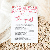 Invitation Hearts Valentine Trouver Le Baby shower Invité Jeu