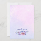 Invitation heather periwinkle plum lavender blue Wedding  (Dos)