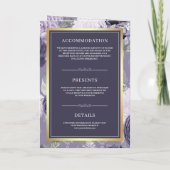 Invitation Heather Purple Floral QR Code Mariage musulman (Dos)