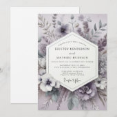 Invitation Heather Serene Meadow Wedding (Devant / Derrière)