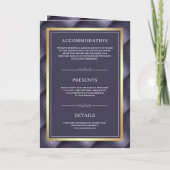 Invitation Heather violet Tuft QR Code Mariage musulman (Dos)