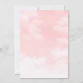 Invitation Heaven envoyé Baby shower rose Lune Étoiles Invita (Dos)