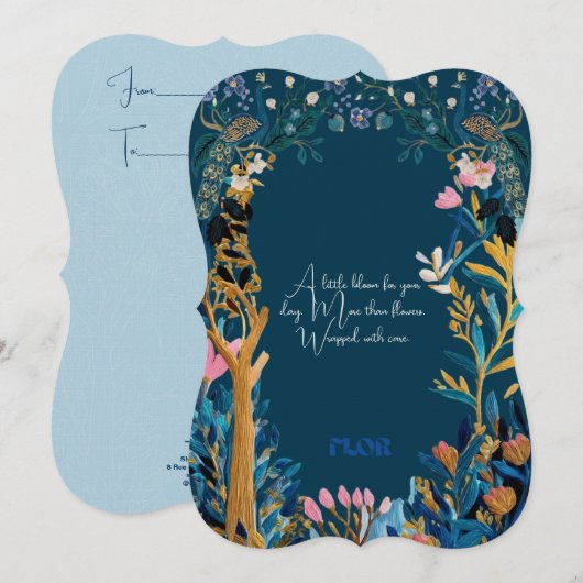 Invitation Heaven Signature Florist Message Card (Devant / Derrière)