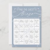Invitation Heavenly blue Find The Guest Bingo Card (Devant)