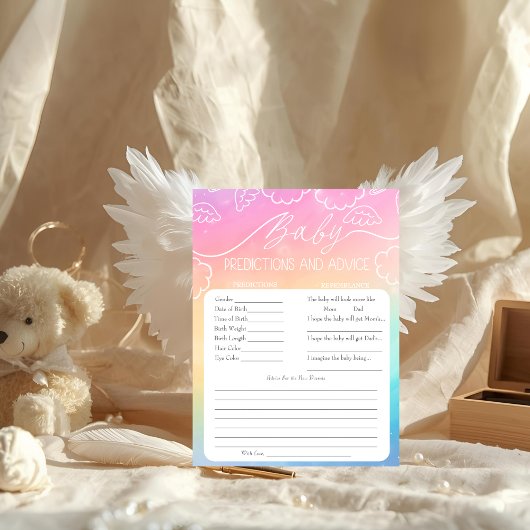 Invitation Heavenly Rainbow Baby Predictions & Advice Card