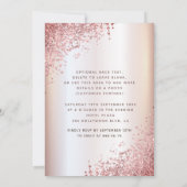 Invitation Hébergement en diamant Masquerade Quinceañera or r (Dos)