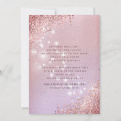 Invitation Hébergement en diamant Masquerade Quinceañera or r (Dos)