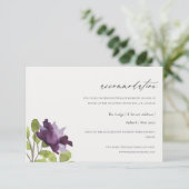 INVITATION HÉBERGEMENT FLORAL À L'AQUARELLE BLEUE OR ÉLÉGANT (Debout devant)