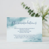 Invitation Hébergements Aquarelle Givrée Bleue (Debout devant)