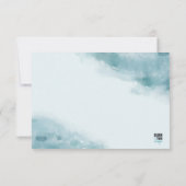 Invitation Hébergements Aquarelle Givrée Bleue (Dos)