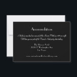 Invitation Hébergements Destiny Gold et Black Vegas<br><div class="desc">Cet hôtel faire-part de mariage et la carte d'hébergement de l'enceinte présentent une typographie élégante en noir et blanc. Le backer ajoute au glam avec un faux motif de parties scintillant d'or de costumes de carte. Parfait pour un mariage de Las Vegas dans une petite chapelle au large de la...</div>