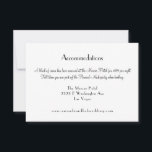 Invitation Hébergements Destiny Gold et Black Vegas<br><div class="desc">Cet hôtel faire-part de mariage et la carte d'hébergement de l'enceinte présentent une typographie élégante en noir et blanc. Le backer ajoute au glam avec un faux motif de parties scintillant d'or de costumes de carte. Parfait pour un mariage de Las Vegas dans une petite chapelle au large de la...</div>