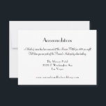 Invitation Hébergements Destiny Gold et Black Vegas<br><div class="desc">Cet hôtel faire-part de mariage et la carte d'hébergement de l'enceinte présentent une typographie élégante en noir et blanc. Le backer ajoute au glam avec un faux motif de parties scintillant d'or de costumes de carte. Parfait pour un mariage de Las Vegas dans une petite chapelle au large de la...</div>