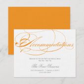 Invitation Hébergements Élégants - Orange (Devant / Derrière)