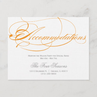 Invitation Hébergements Élégants - Orange