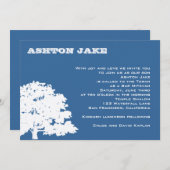 Invitation Hébreu d'arbre d'Ashton d'invitation de Mitzvah de (Devant / Derrière)