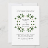 Invitation Hedera | Green Ivy Botanical Mariage géométrique (Devant)