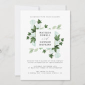 Invitation Hedera | Green Ivy Eucalyptus Mariage botanique (Devant)