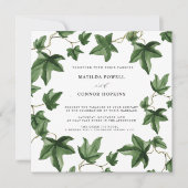 Invitation Hedera | Green Ivy Feuille Marine Mariage botaniqu (Devant)