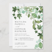 Invitation Hedera | IVY Eucalyptus Mariage botanique moderne (Devant)