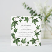 Invitation Hedera | Mariage botanique Feuille Ivy vert (Debout devant)